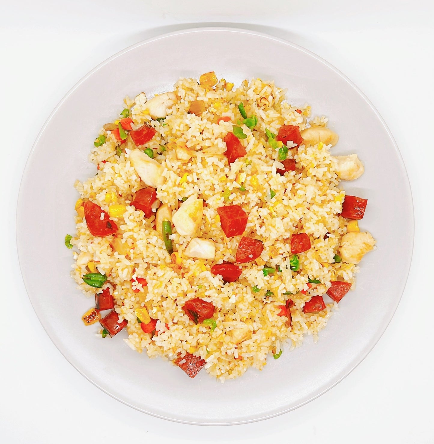 Specially Flavorful T-ZO Chicken & Chinese Pork Sausage Fried Rice