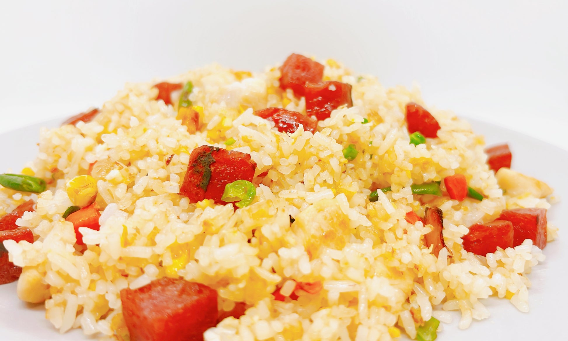 Special Vietnamese Fried Rice with Chicken and Chinese Pork Sausage