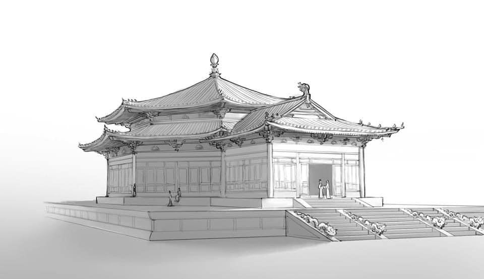 Recreation of one palace inside Ly forbidden city